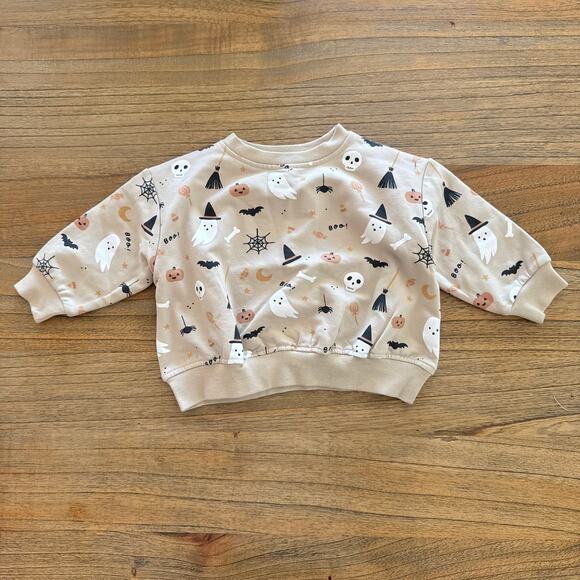 Quincy Mae Other - Quincy Mae Relaxed Fleece Sweatshirt Halloween - Size 6-12m